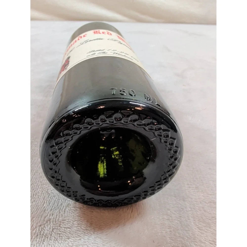 Vintage 2000 Custom Homemade‎ Red Wine Bottle 750ml Military Reunion Memorabilia